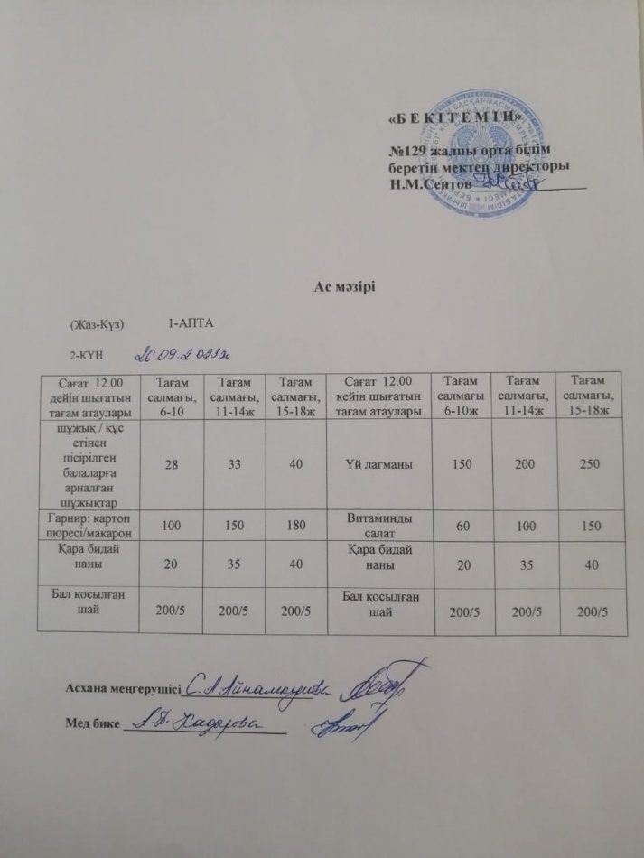Ас мәзірі 26.09.2023ж
